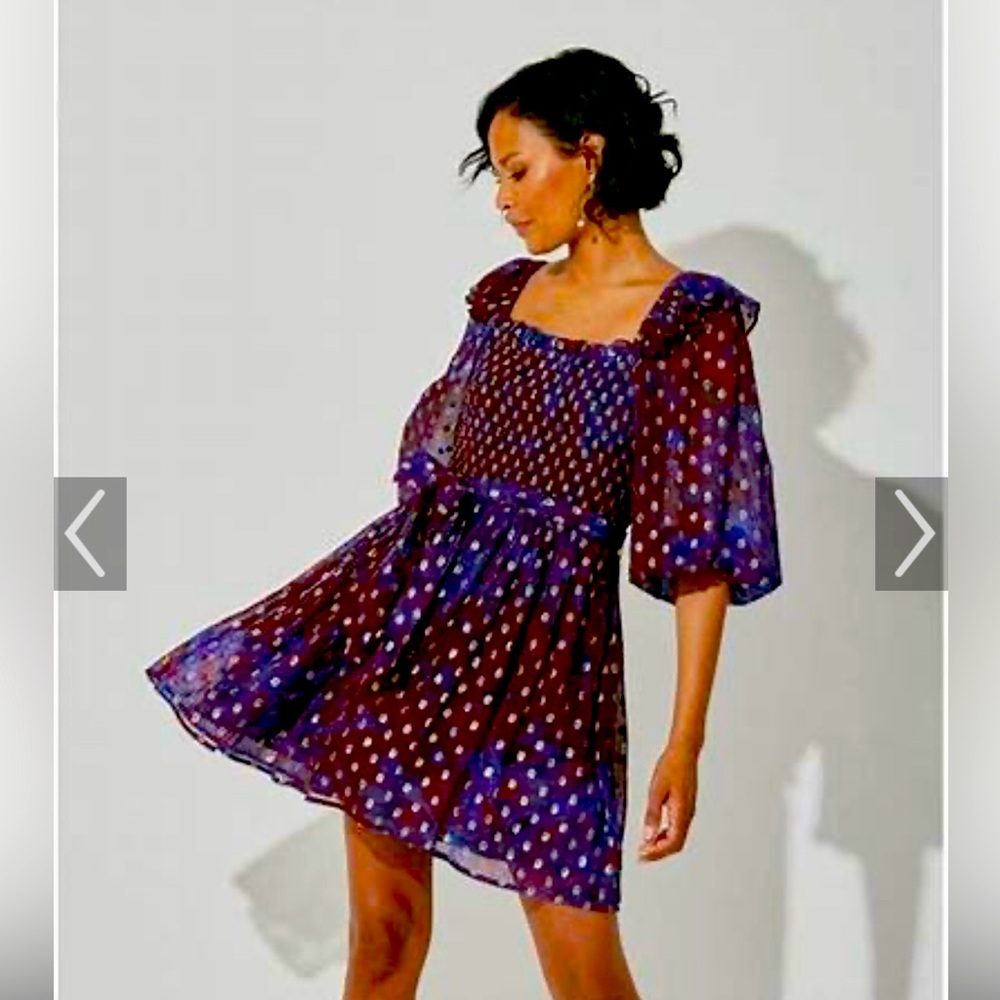 Cleobella Elizabeth Mini Dress. Confetti print